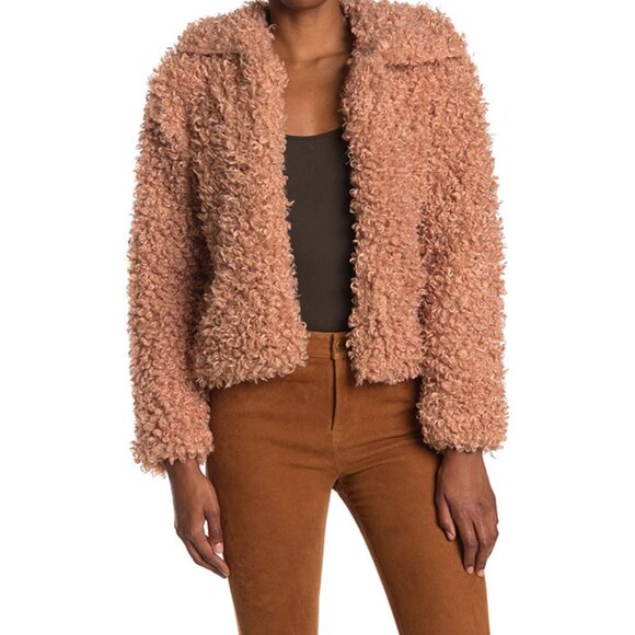 NOIZE Kelly Faux Fur Collared Jacket - L - Picture 1 of 12